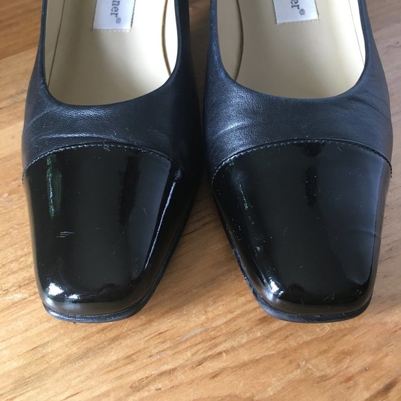 Etienne Aigner Classic Black Leather Pumps 9M - Picture 4 of 7